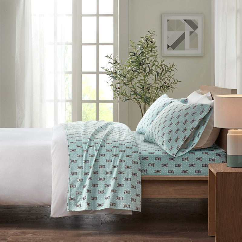 Sleep Philosophy Ultra Soft Flannel 100% Cotton Flannel Sheet Set Solid & Printed Sets - Quahog Bay Bedding