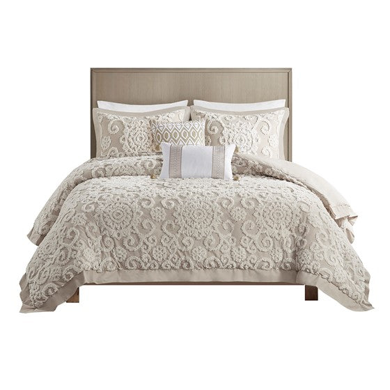 Suzanna Cotton Boho Medallion Comforter Set - Taupe