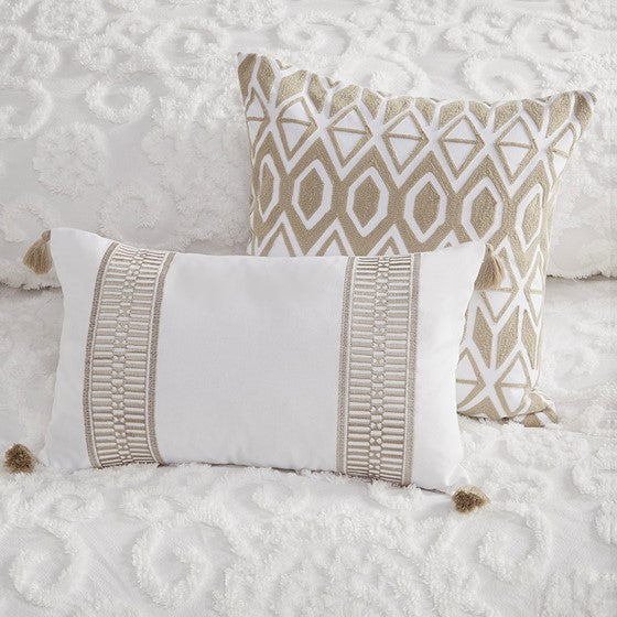 Suzanna 3PC Cotton Boho Medallion Comforter Set - Ivory