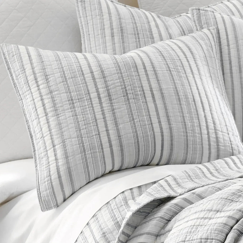 Universal V Berth Bondi Grey Stripe Quilt Cover Set