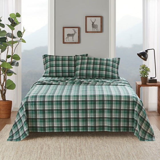 Woolrich 100% Cotton Printed Flannel Sheet Set - Quahog Bay Bedding