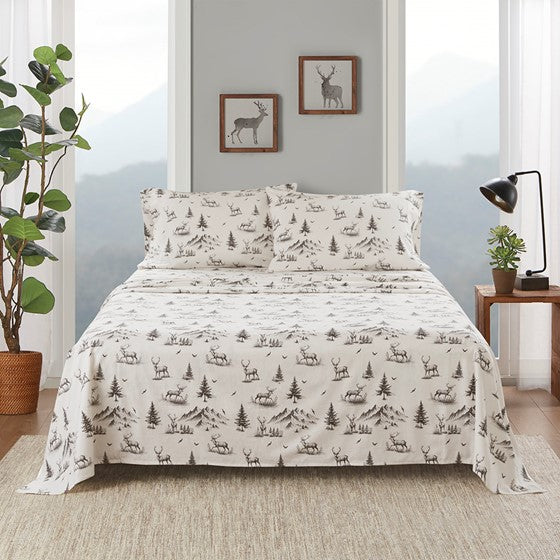 Woolrich 100% Cotton Printed Flannel Sheet Set - Quahog Bay Bedding