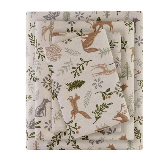 Ultra Soft Split King 5PC Flannel 100% Cotton Flannel Sheets