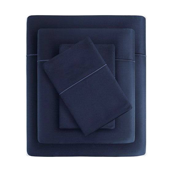 Madison Park Luxury 600TC 100% Pima Cotton Sheet Set With Beautiful Hem Stitching