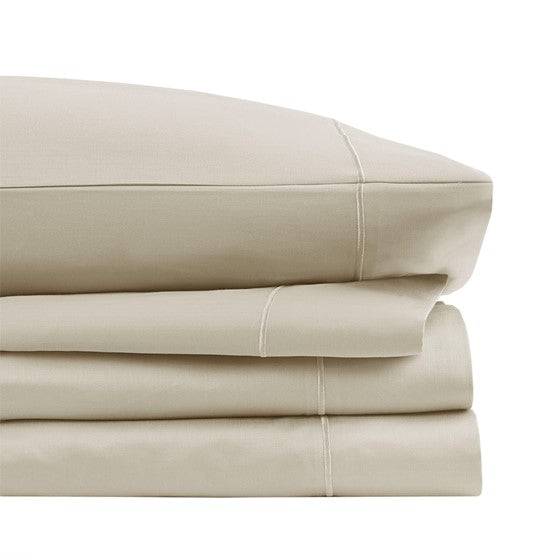Madison Park Luxury 600TC 100% Pima Cotton Sheet Set With Beautiful Hem Stitching