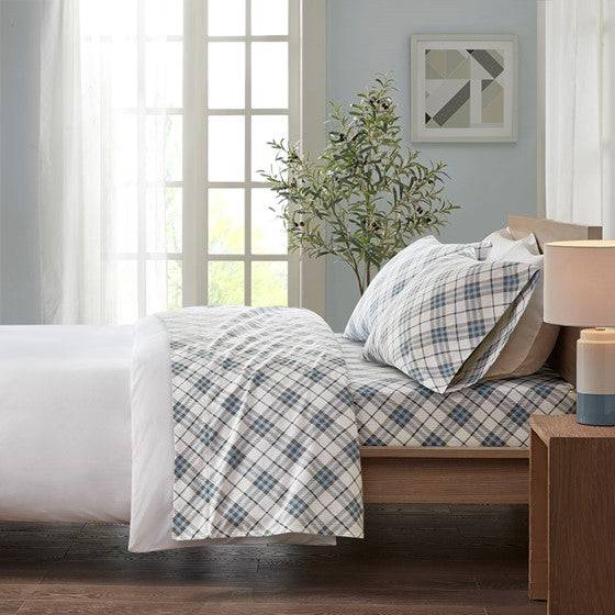 Sleep Philosophy Ultra Soft Flannel 100% Cotton Flannel Sheet Set Solid & Printed Sets - Quahog Bay Bedding