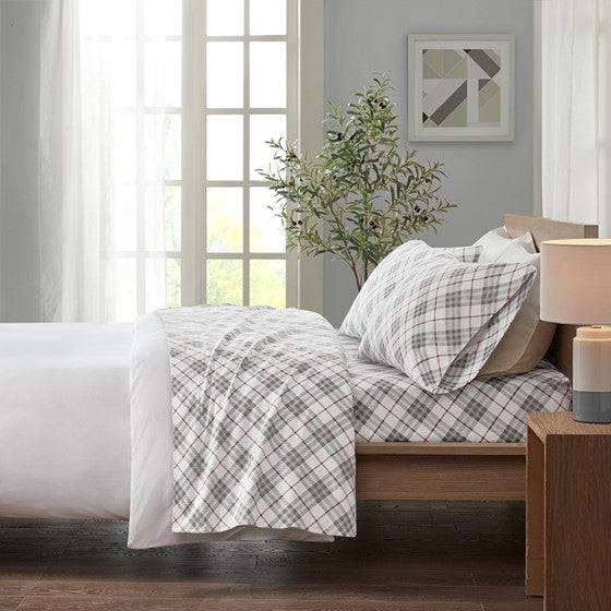Sleep Philosophy Ultra Soft Flannel 100% Cotton Flannel Sheet Set Solid & Printed Sets - Quahog Bay Bedding