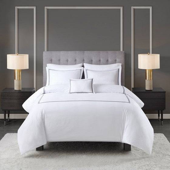 Luxury 500TC Cotton Embroidered Comforter Set 5 Piece Comforter Set - Quahog Bay Bedding